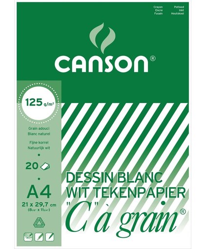 12x Canson tekenblok "C"    grain 125 g/m  , 21x29,7cm (A4)