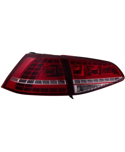 Set Full-LED Achterlichten Volkswagen Golf VII 3/5-deurs 2012- - Rood/Smoke - Incl. Weerstand