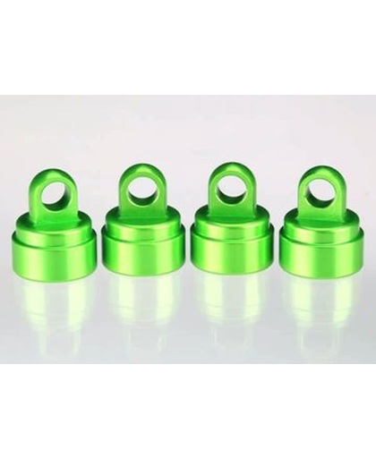 Shock caps, aluminum (green-anodized) (4) (fits all Ultra Sh
