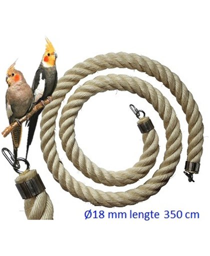 Jungle sisal touw  Ø 18 mm & 350 cm lang (Vogeltouw )