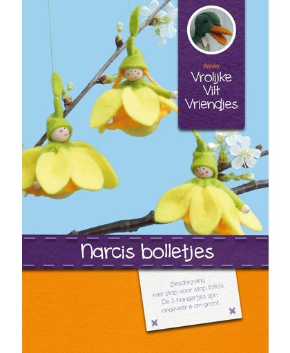 DIY wolvilt pakket: Narcis bolletjes
