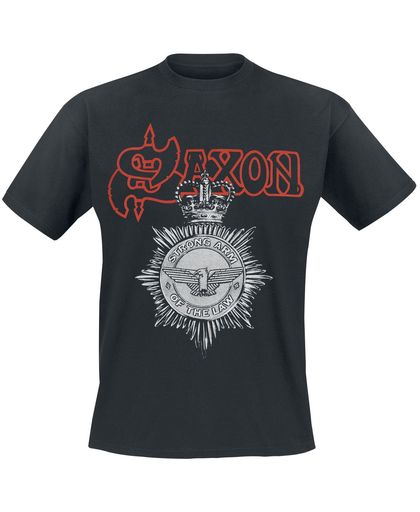 Saxon Strong arm of the law T-shirt zwart