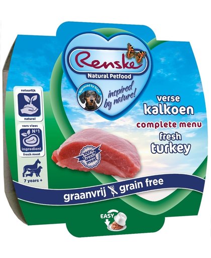 Renske Vers vlees maaltijd - Kalkoen - Graanvrij - 8 stuks à 100 gram