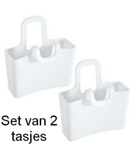 Koziol set mini tasjes voor aan een glas Lilli - Uitvoering - Set van 2: wit