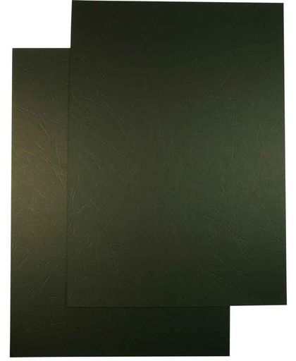 Luxe A5 Karton - Zwart met Leder Relief – 14,8 x 21cm – 50 Stuks - voor het maken van o.a. kaarten, scrapbooking en heel veel andere creatieve doeleinden.