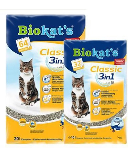 Biokat's kattenbakvulling classic kattenbakvulling 20 ltr+10ltr