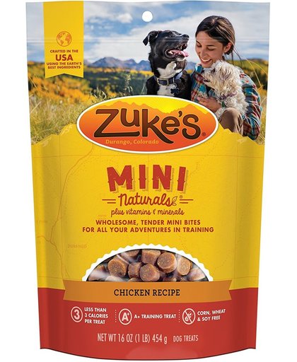 Zuke's Mini Naturals Hondensnoepjes- Zuke's Mini Naturals Dog Treats