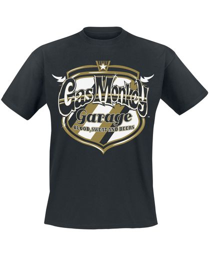 Gas Monkey Garage Texan Gold Badge T-shirt zwart