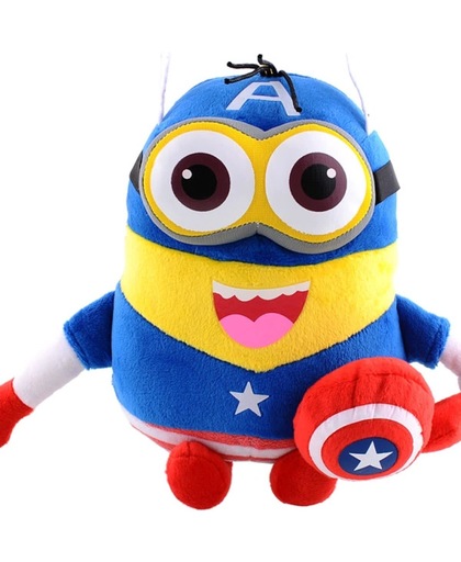 Verschrikkelijke Ikke Despicable Me Pluche Knuffel - Captain America Minion 22cm