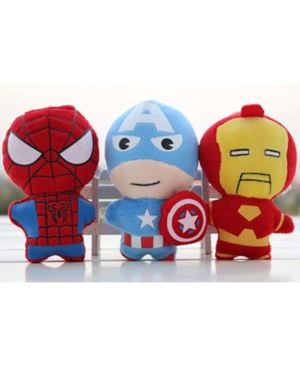 Avengers knuffel set Spiderman Ironman CaptainAmerica