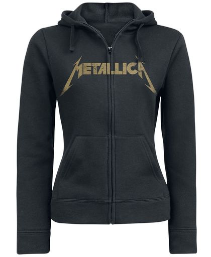 Metallica Hetfield Iron Cross Guitar Girls vest met capuchon zwart