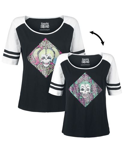 Suicide Squad Harley and Joker Girls shirt zwart-wit