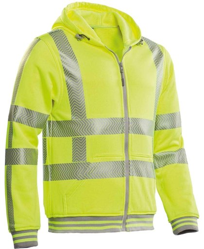 Santino hooded vest met RWS reflectie Vermont - 200173 - fluor geel - maat XL