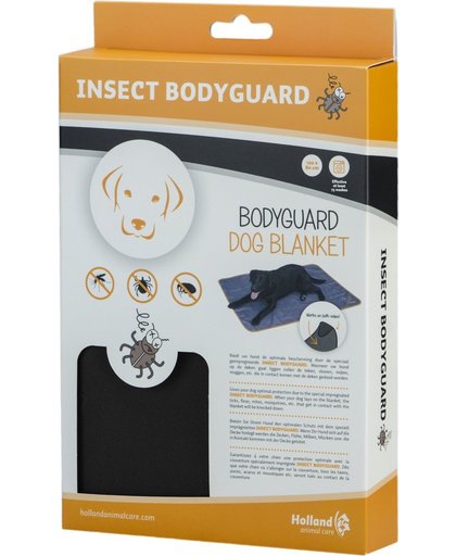 Bodyguard dog blanket anti insect zwart 120x80 cm