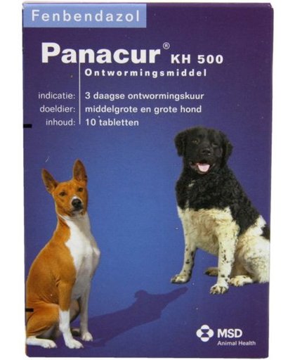 Panacur ontworming middelgroot en grote hond - 1 st à 10 Tabletten, 500MG
