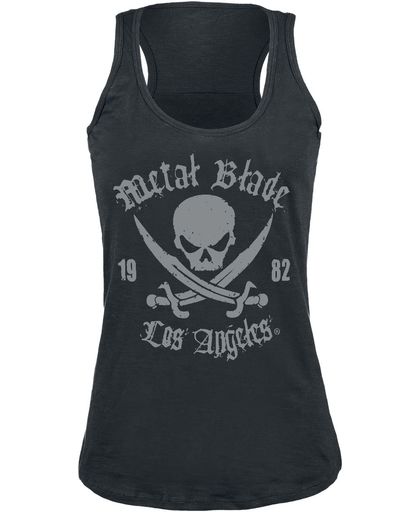 Metal Blade Pirate Logo Girls top zwart