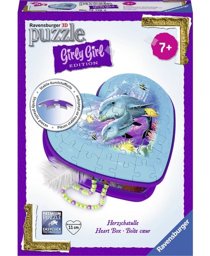 Ravensburger Hartendoosje onderwaterwereld - Girly Girl 3D puzzel - 54 stukjes