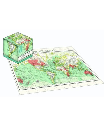 100 Piece Cube Jigsaw Vintage Map