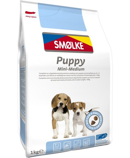 Smolke Puppy Mini/Medium Hondenvoer - bevat ook Lam en Rijst - 1 kg