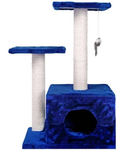 REKE Katten Krabpaal Gismo - 44x33x71 cm - Donkerblauw