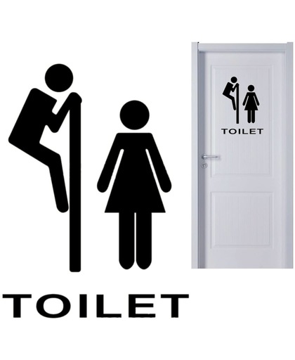 Leuke sticker voor aanduiding van wc of toilet