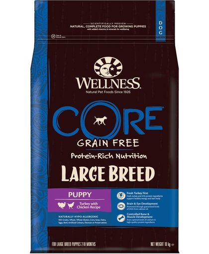 Wellness Core Large Breed Puppy - Hondenvoer - Kalkoen & Kip - 10 kg