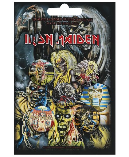 Iron Maiden Early Albums Button set meerkleurig
