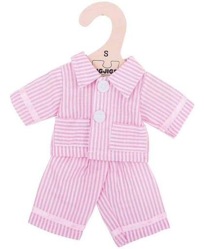 BIGJIGS Poppenkleertjes Pyjama roze - 25 cm