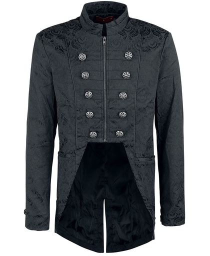 KuroNeko Victorian Coat Lange jas zwart
