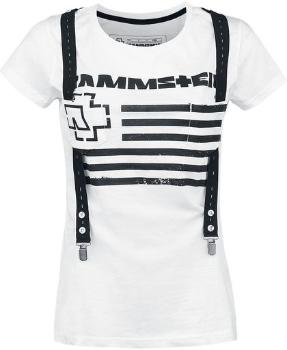 Rammstein Bretels Girls shirt wit