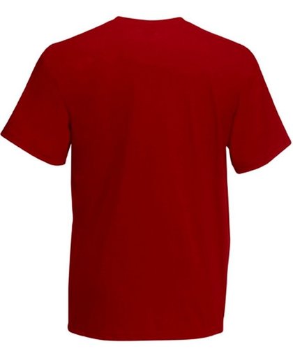 Fruit of the Loom T-shirt Valueweight, Brick Red, Maat S ( 5 stuks onbedrukt)