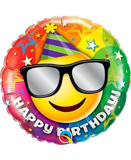 Folie ballon "Happy Birthday" sunny smile 45cm