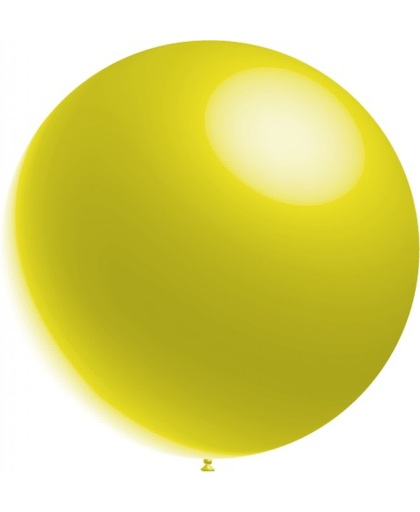 Lichtgele Reuze Ballon XL Metallic 91cm