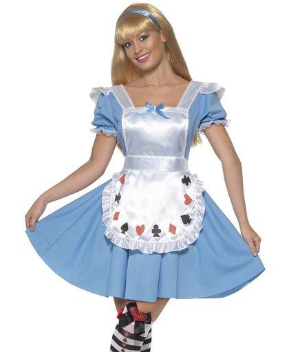 Alice in Wonderland jurkje met speelkaarten - Fantasy verkleedkleding dames maat 44-46