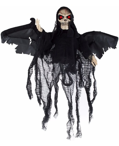 Halloween - Bewegende skelet pop zwart met licht en geluid