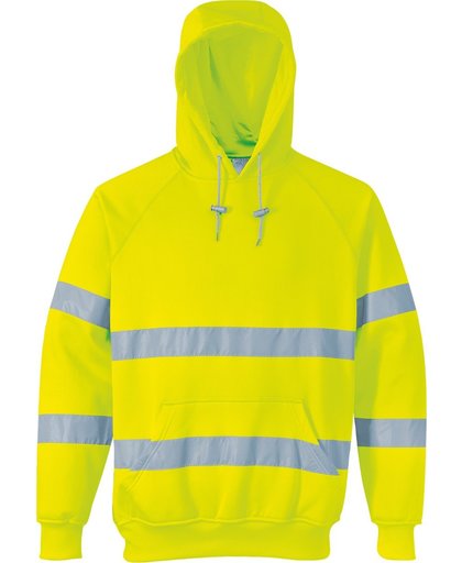 Portwest Hi-vis hooded sweatshirt, Geel, Maat S