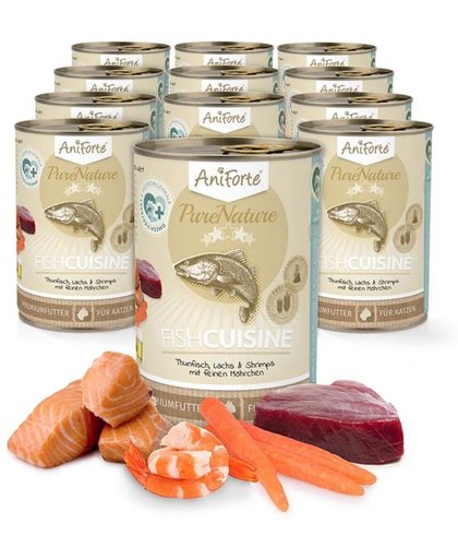 AniForte® PureNature FishCuisine - Fijne vispaté voor katten - 12 x 375g
