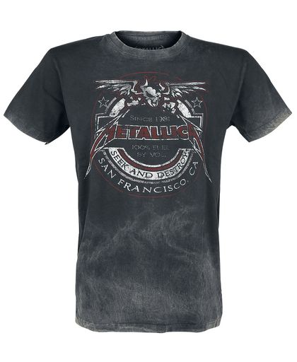 Metallica Seek And Destroy T-shirt zwart-grijs