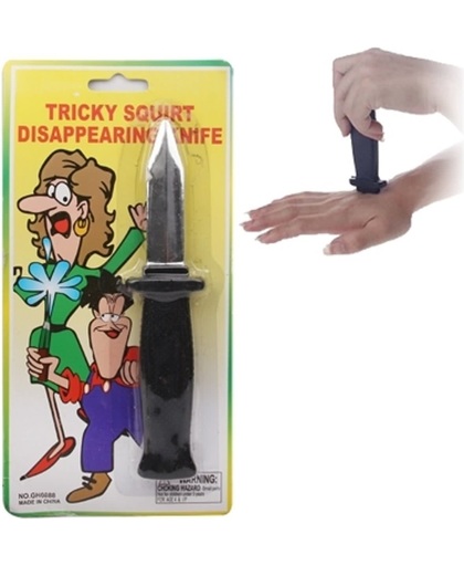 Tricky uittrekbare Plastic Knife, Fun Gag Toy