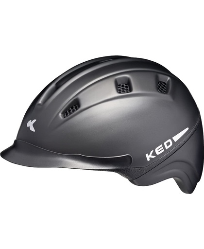 KED Basco M black matt helm met hoofdomtrek: 54-58 cm