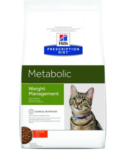 Hill's Prescription Diet Feline Metabolic - Kip - Kattenvoer - 4 kg
