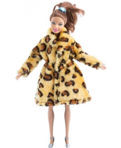 Modepop barbie pop jas luipaard