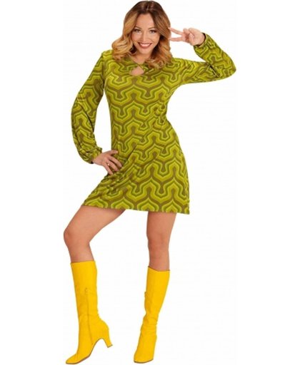 Groovy groen jaren 70 kostuum voor vrouwen