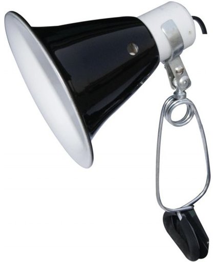 Komodo Black Dome Clamp Lamp Fixture - 14 cm