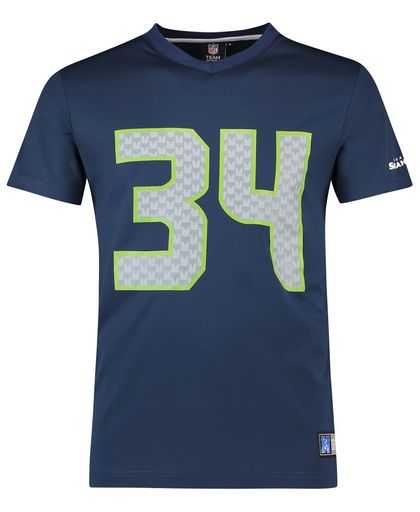 NFL Seattle Seahawks 34 Rawls T-shirt blauw