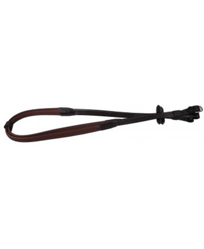 QHP Teugel rubber Soft m/blinde sluitingen - Brown - Full