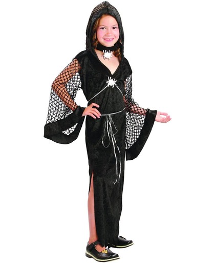 Zwarte weduwe kostuum voor meisjes - Verkleedkleding - 110/116
