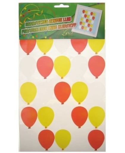 Raamsticker Adhesive ballonnen rood wit geel 35x50