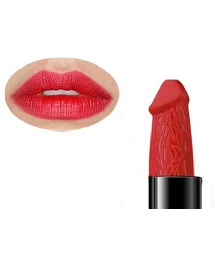 Piemel lipstick #5 - erotisch product - grappig om te geven - vrijgezellenfeest - donkerrood