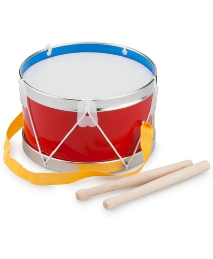 New Classic Toys - Trommel -  Ø 17 cm - Rood - Inclusief 2 Drumstokken en een Koord